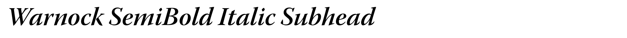 Warnock SemiBold Italic Subhead image